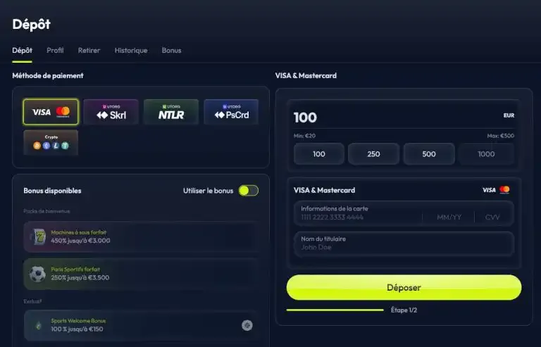 Winzter casino depot